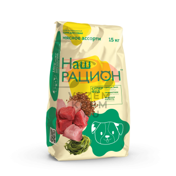 Наш рацион корм для собак с мясное ассорти-0